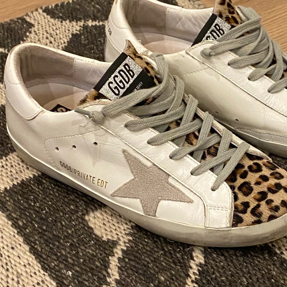 Golden Goose leopard superstars